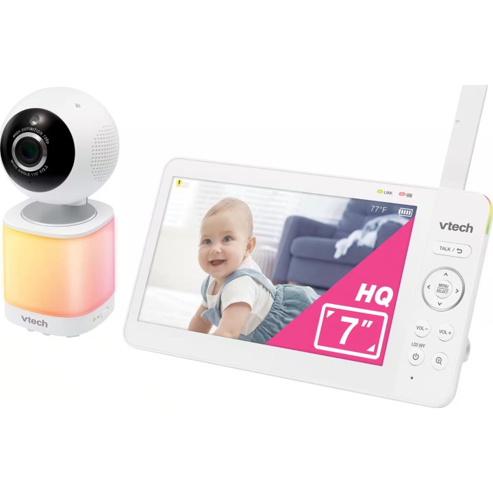 Monitor de bebé com vídeo de alta qualidade VTech 4897027126792, ecrã de 7 polegadas e câmara ajustável