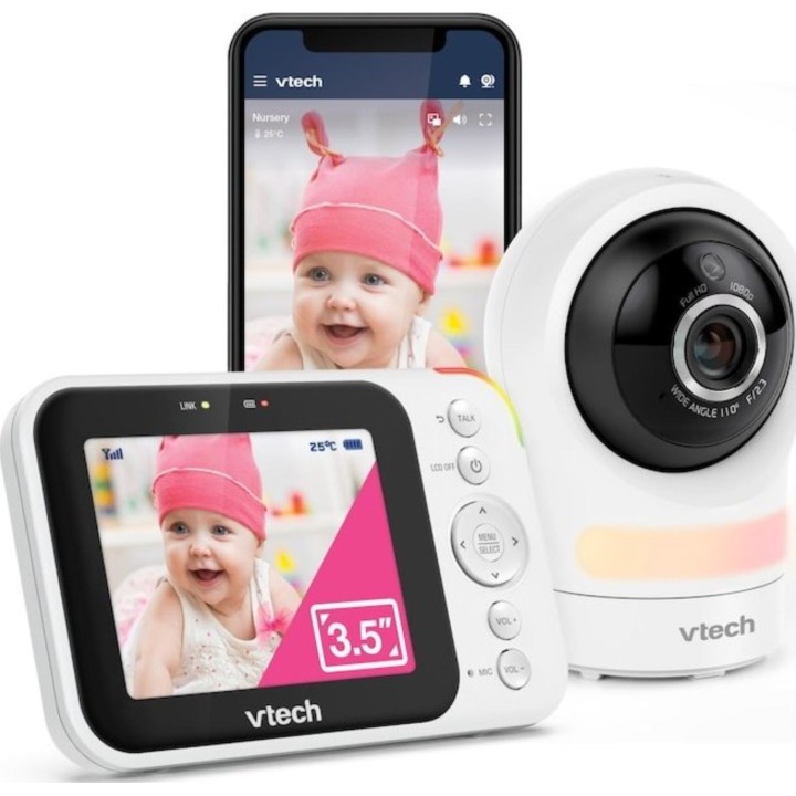Monitor de vídeo inteligente para bebés da VTech com ecrã de 3,5 polegadas