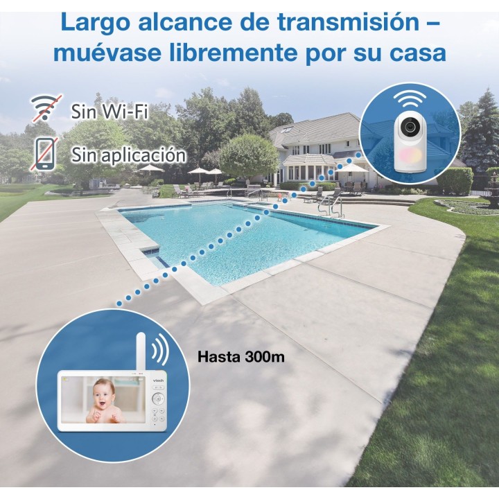 Monitor de vídeo para bebés VTech 4897027126822 de alta qualidade, com 7 polegadas e 2 câmaras