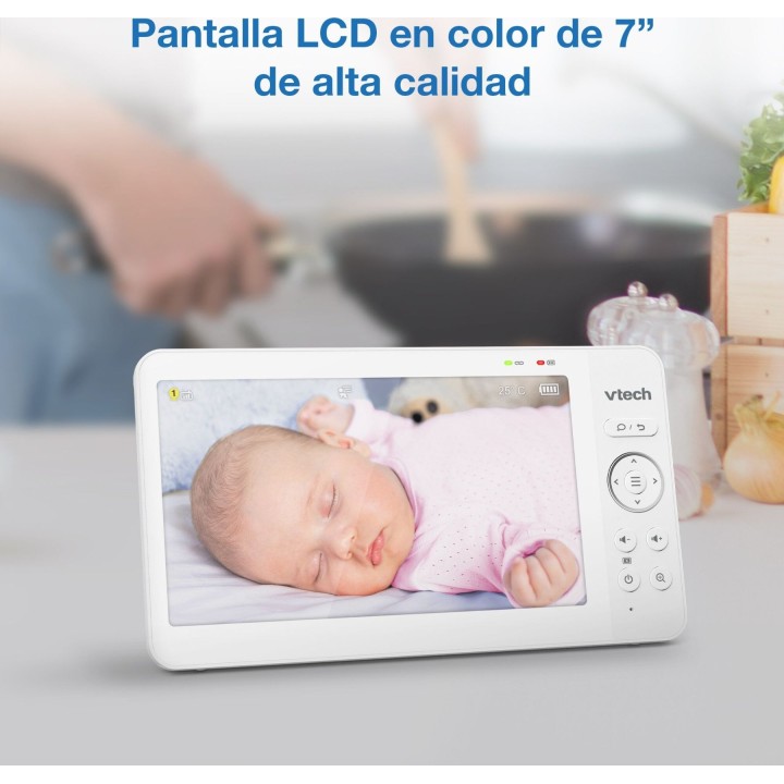 Monitor de vídeo para bebés VTech 4897027126822 de alta qualidade, com 7 polegadas e 2 câmaras