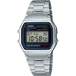 Casio A158WA-1DF relógio de pulso em aço inoxidável