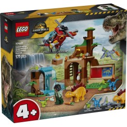 Bricks Jurassic World 77981 Resgate do Velociraptor, do Estegossauro e do Pteranodonte