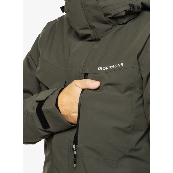 Casaco acolchoado Didriksons Stefan 483742 Verde escuro