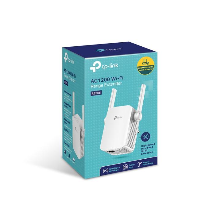 TP-Link RE305 Network Extender, White, 10, 100 Mbit/s