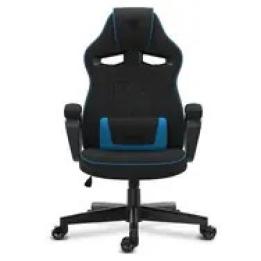 Poltrona SENSE7 Knight in tessuto nero e blu
