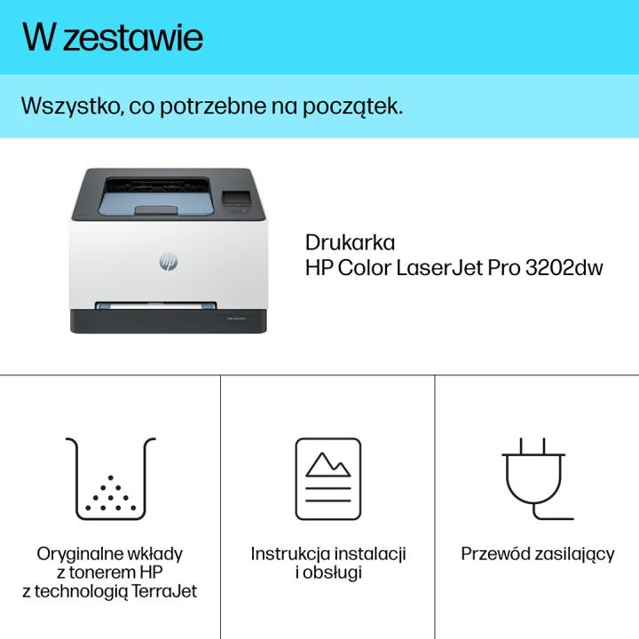 HP LaserJet Pro 3202dw Wireless Color Multifunction Printer, Duplex