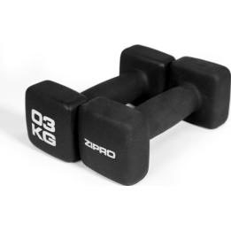 ZIPRO Haltères en néoprène 2 x 3 kg noirs