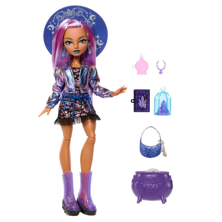 Monster High Layla Stone Moonspell Magic Fashion Doll, Crystal Witch with Accessories