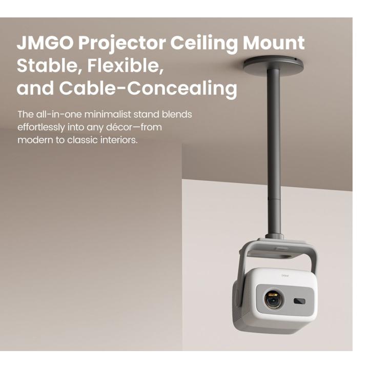 JmGO Ceiling Mount for Projector, Gray