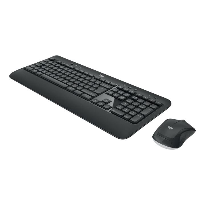 Logitech MK540 Advanced Keyboard and Mouse Set, Universal RF Wireless, U.S. International QWERTY, Black