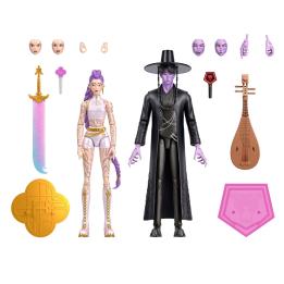 Mattel Conjunto de figuras de ação da Rumi e da Jinu: Batalha final das Guerreiras K-pop com quatro acessórios, mãos e rostos in