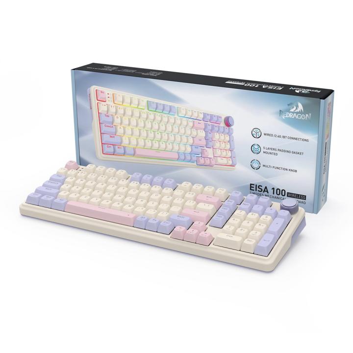 Clavier REDRAGON EISA 100 K768VI-WL