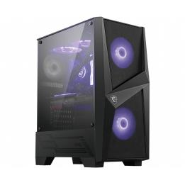 Boîtier d'ordinateur MSI MAGFORGE100M Midi Tower noir et transparent