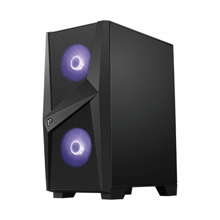 MSI MAGFORGE100M, caixa de computador Midi Tower, preta e transparente