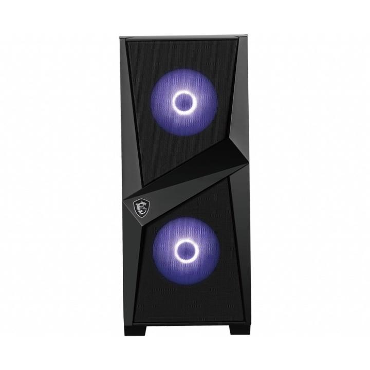 MSI MAGFORGE100M, caixa de computador Midi Tower, preta e transparente