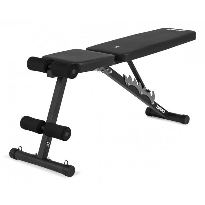 ZIPRO TEMPO Basic/Weight Training Rack with Adjustable Backrest for the Gym or Home—Black