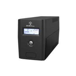Gruppo di continuità (UPS) 800 VA/480 W, 220 V/50 Hz, alloggiamento a torre, display LCD, 2×CEE 7/3, USB, batteria VRLA 1×9 Ah, 