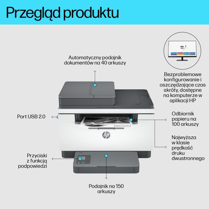 HP LaserJet M234sdn Black-and-White Multifunction Printer, Ethernet Only; Copier, Scanner