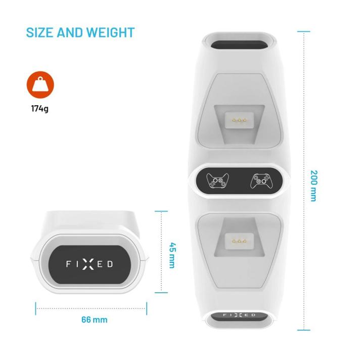 FIXED FIXXB-DCC-WH Video Game Console Accessory and Charging System