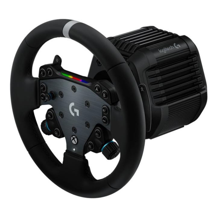 Logitech G RS50 System, 3-teiliges Simulationslenkrad-Set – RS50-Lenkradbasis mit Direktantrieb (8 N⋅m), RS Wheel Hub mit 13 Tas