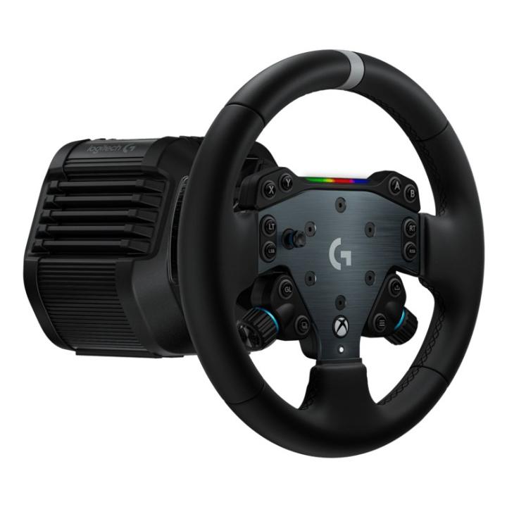 Logitech G RS50 System, 3-teiliges Simulationslenkrad-Set – RS50-Lenkradbasis mit Direktantrieb (8 N⋅m), RS Wheel Hub mit 13 Tas