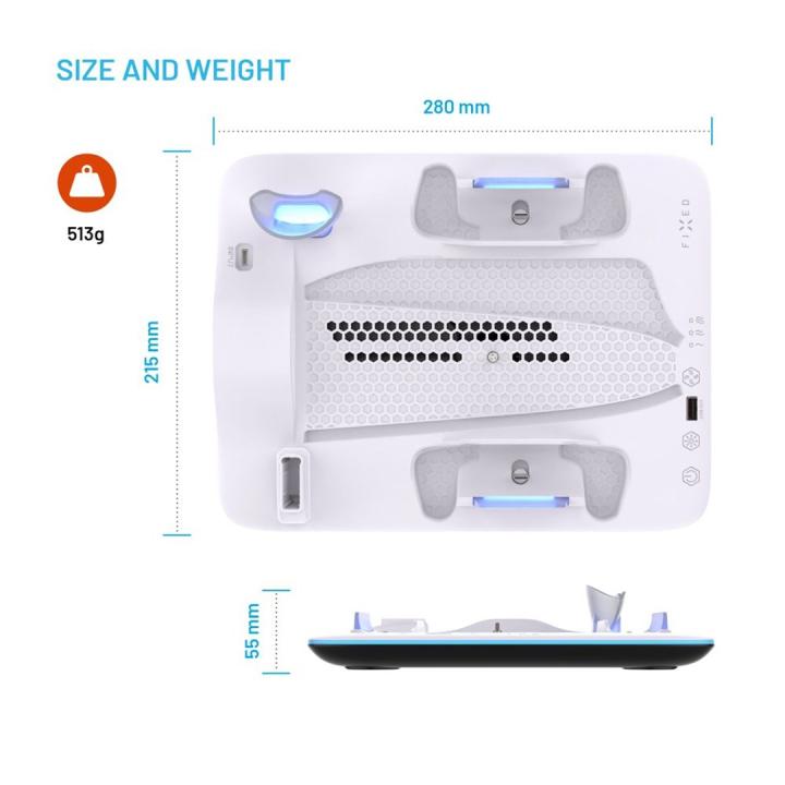 FIXED FIXPS5PS-MCS-BW Video Game Console Accessory and Charging Station