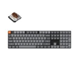 Keychron K5 Max Universal USB + RF Wireless + Bluetooth Keyboard, Black, Gray