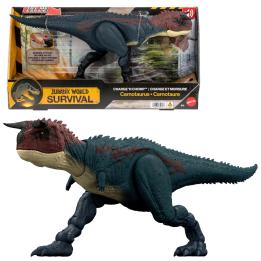 Jurassic World Carnotaurus "Run and Devour" Action Figure, a dinosaur that runs and roars, with a digital game