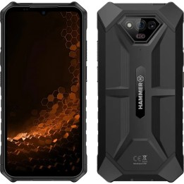 Smartphone HAMMER Iron V, 6 GB, 64 GB, ecrã IPS HD+ de 6,5 polegadas, bateria de 6320 mAh, preto
