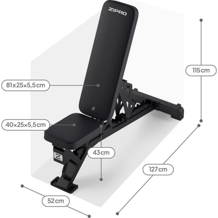 Zipro Nocardio 36083 Adjustable Training Bench