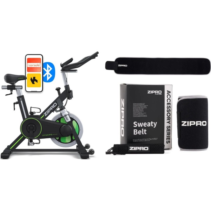 Bicicleta estática Zipro Dynamite 33368 com cinto de emagrecimento