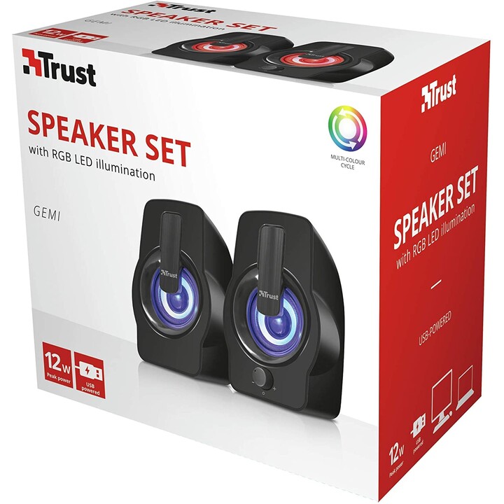 Trust Gemi RGB 2.0 12W Schwarz