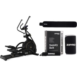 Zipro Force Black 33363 Ellipsentrainer mit Schlankheitsgurt