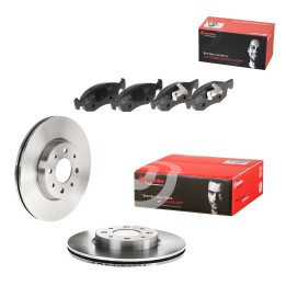 Front brake disc set & brake pads