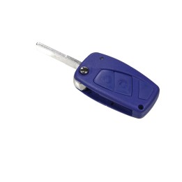 Key casing, 2-button, foldable *Blue* Fiat-SH-13B