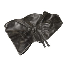 Black full-coverage tarpaulin with brackets 11010A