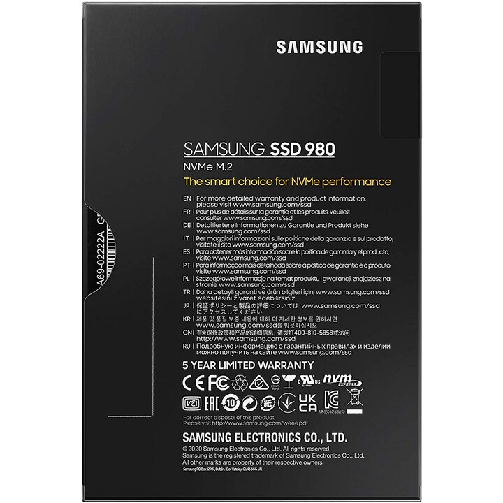 Samsung 980 Basic M.2 1TB NVMe Negro