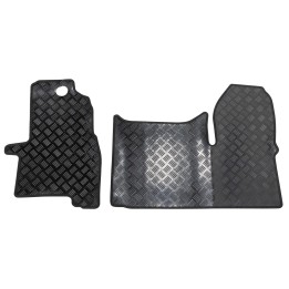 Rubber floor mat set (front left, front right and centre), split 3700/10044