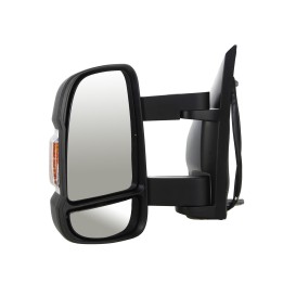 Left-hand wing mirror, electrically adjustable, temperature sensor, 16W, medium, mirror arm SPJ E-2349