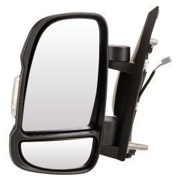 Left-hand wing mirror, short arm, electrically adjustable, heated, temperature sensor, 16 W SPJ E-4023