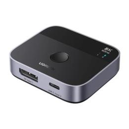 Ugreen DisplayPort/USB-C-zu-USB-C-Switch, grau