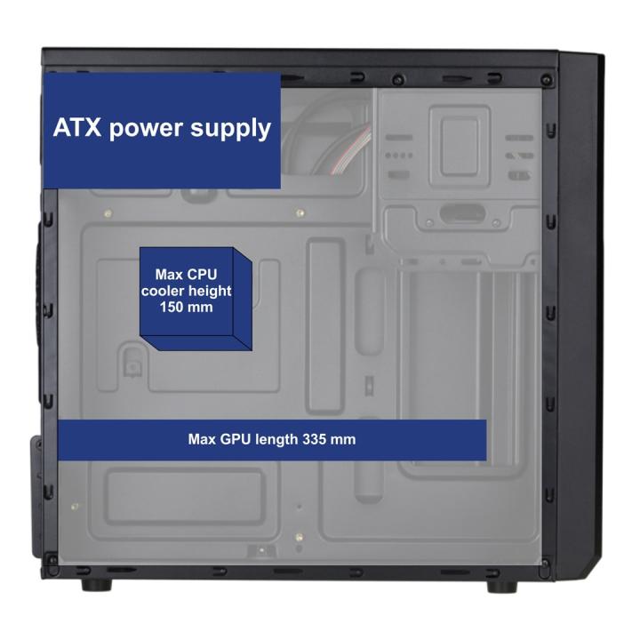 Akyga AK17BK Black Micro Tower Computer Case