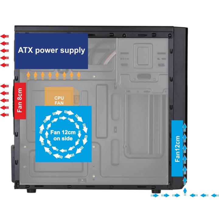 Akyga AK17BK case per PC Micro Tower Nero