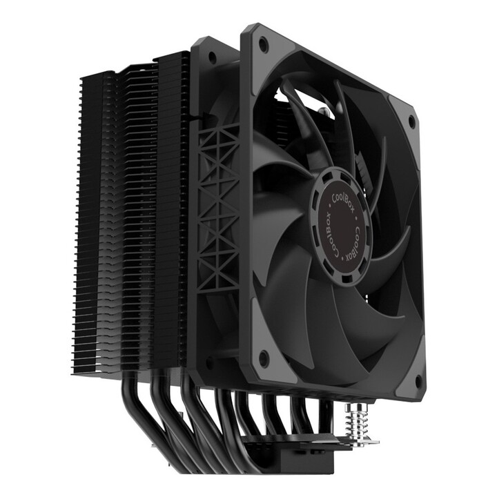 Coolbox H6 Multisocket, refrigeratore per CPU, nero