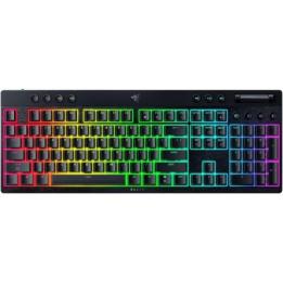 Razer Blackwidow V4 Low-Profile Hyperspeed Gaming Keyboard—USB + RF Wireless + Bluetooth, International QWERTY (U.S.), Black