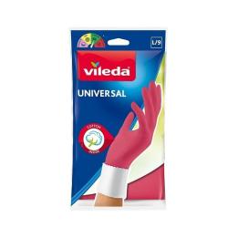 Vileda Ultramax Box Flat Scrubber with Kitchen Set | 1 pair of Universal gloves + 1 Actifibre Pro dishcloth