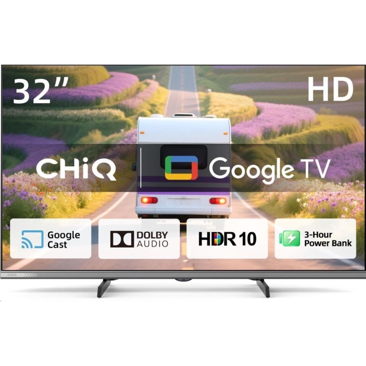 Televisão LED CHiQ L32M9PD 54267 de 32 polegadas, HD Ready e Google TV