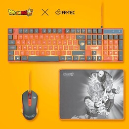 BLADE Dragon Ball Super Wired Gaming Bundle - Keyboard · Mouse · Mouse Pad · Backlit · Orange/Gray