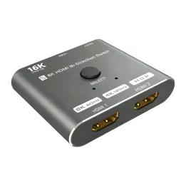 Switch HDMI Desconocida 2.1 Bidireccional 2 Puertos Gris 48Gbps