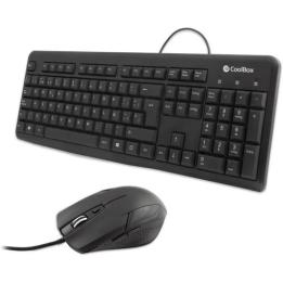 Conjunto de teclado e mouse Coolbox KTR-01U USB preto